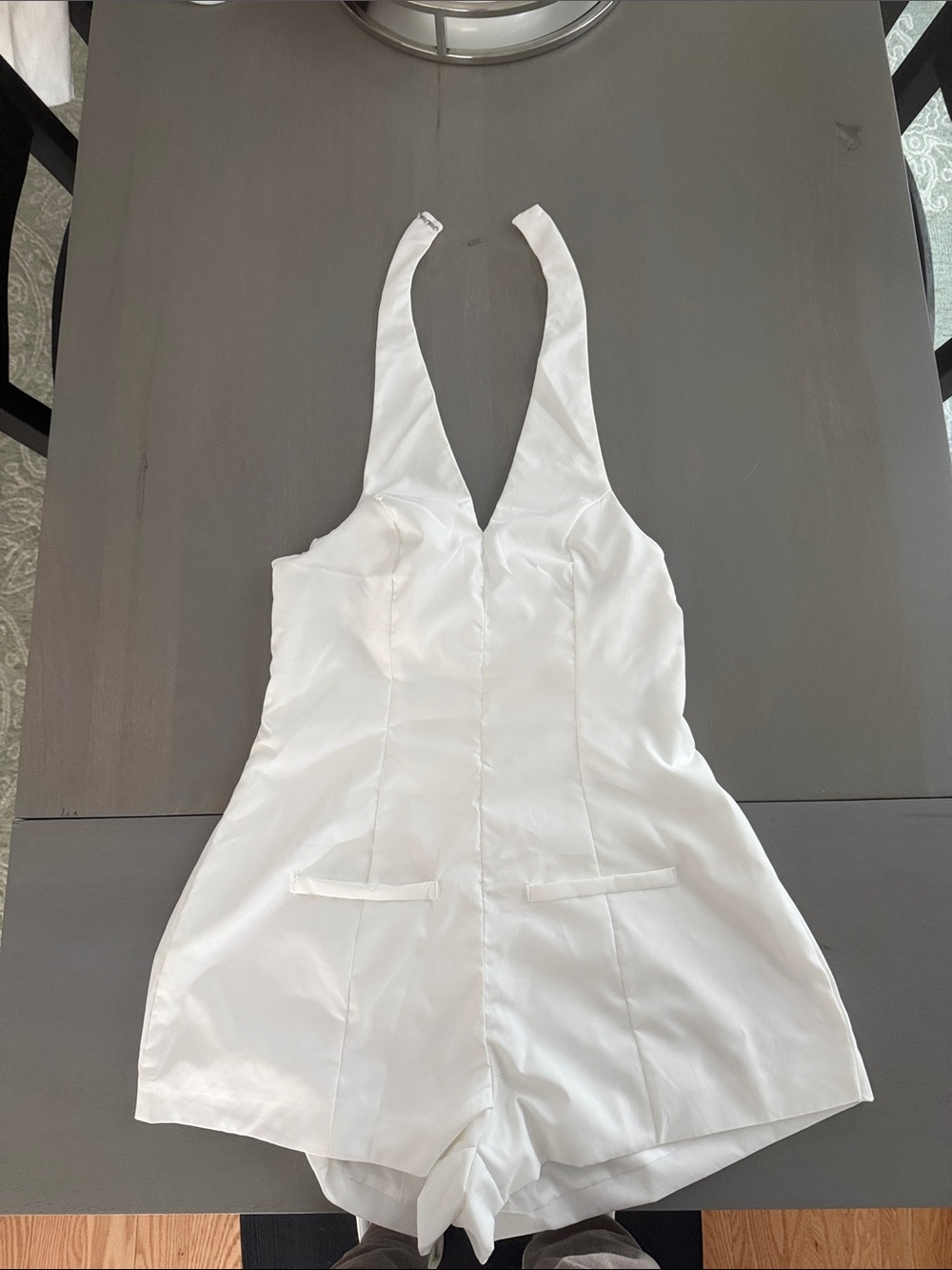 White Women's Halter Romper Skort